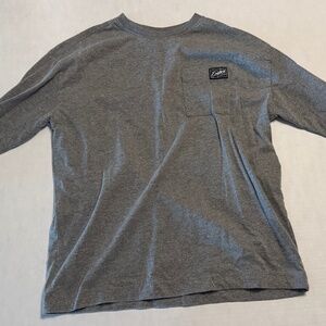 Old Navy Oversized Gray Large Boys 10-12 Long Sleeve Tee Crew Neck T-Shirt